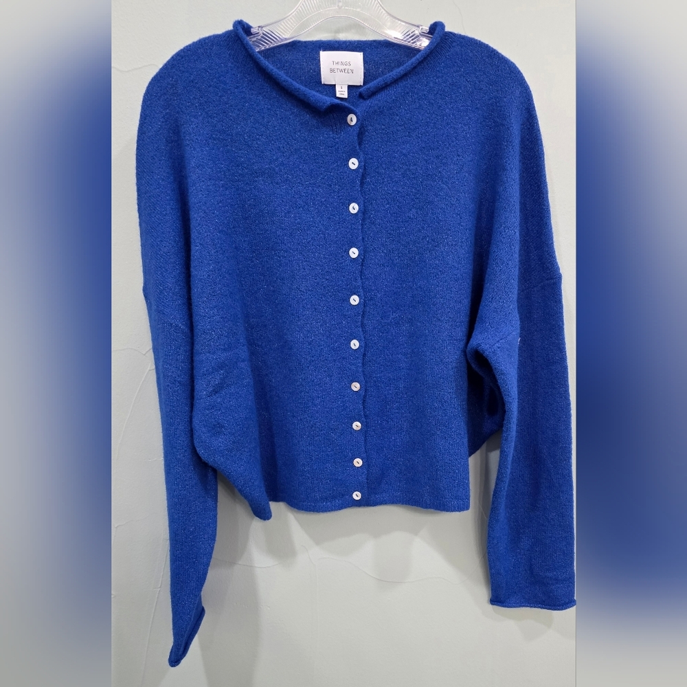 Piper rolled hem cardigan - Picture 2 of 5